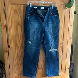 LOFT Women's High Rise Jeans - Dark Blue